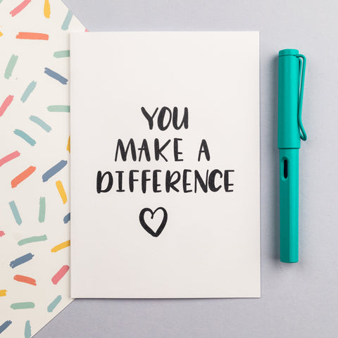 You make a difference