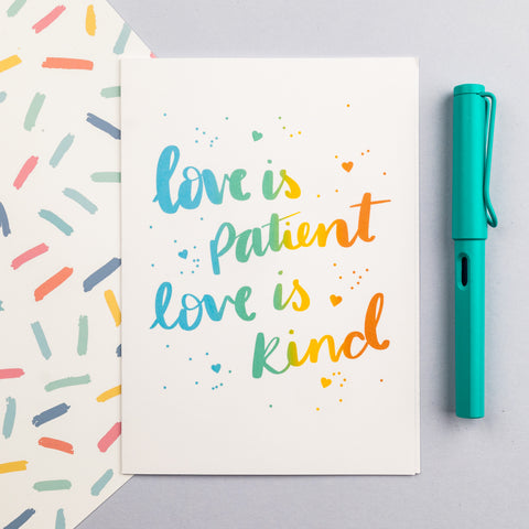 Love is patient - card