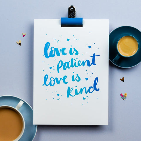 Love is patient - wall print