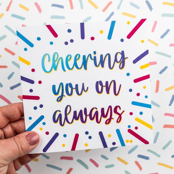 Cheering you on always card