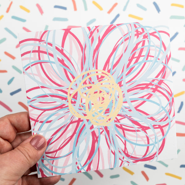 Flower lines card