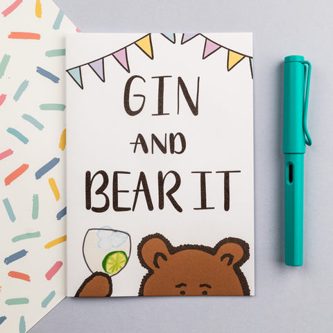 Gin and bear it - card