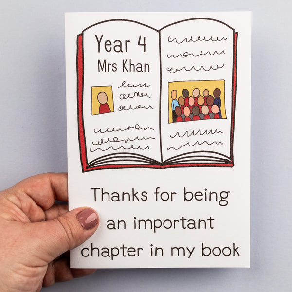 **Personalised** Chapter of my book card