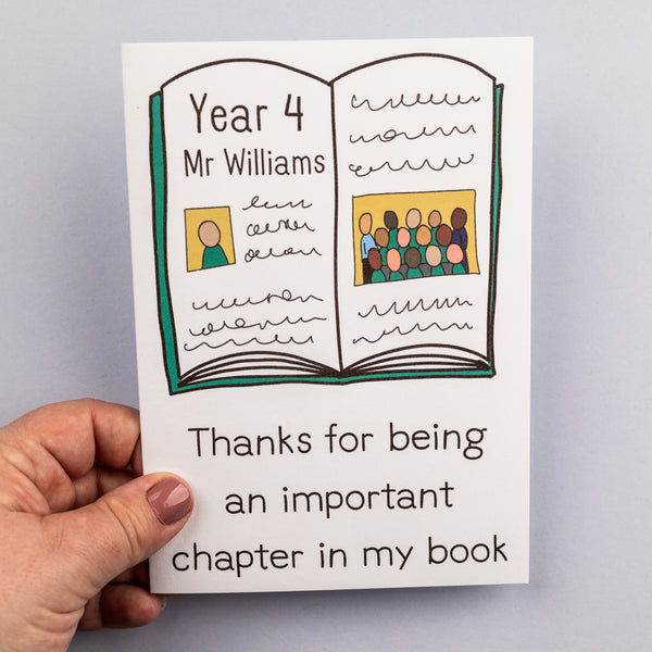 **Personalised** Chapter of my book card