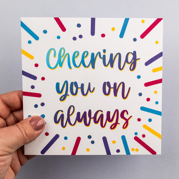 Cheering you on always card