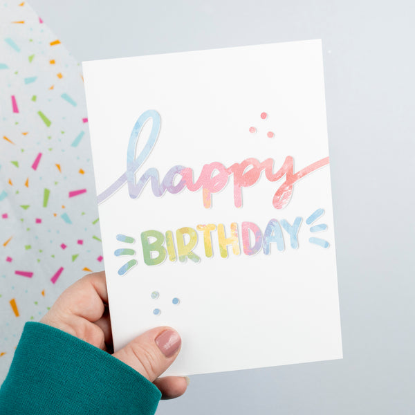 Textured Happy Birthday Card